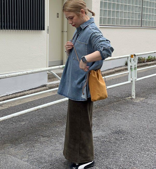  「【サイズ展開/＠yns628＆＠e_r_i_125企画】ストレッチコールスカート」|スカート|