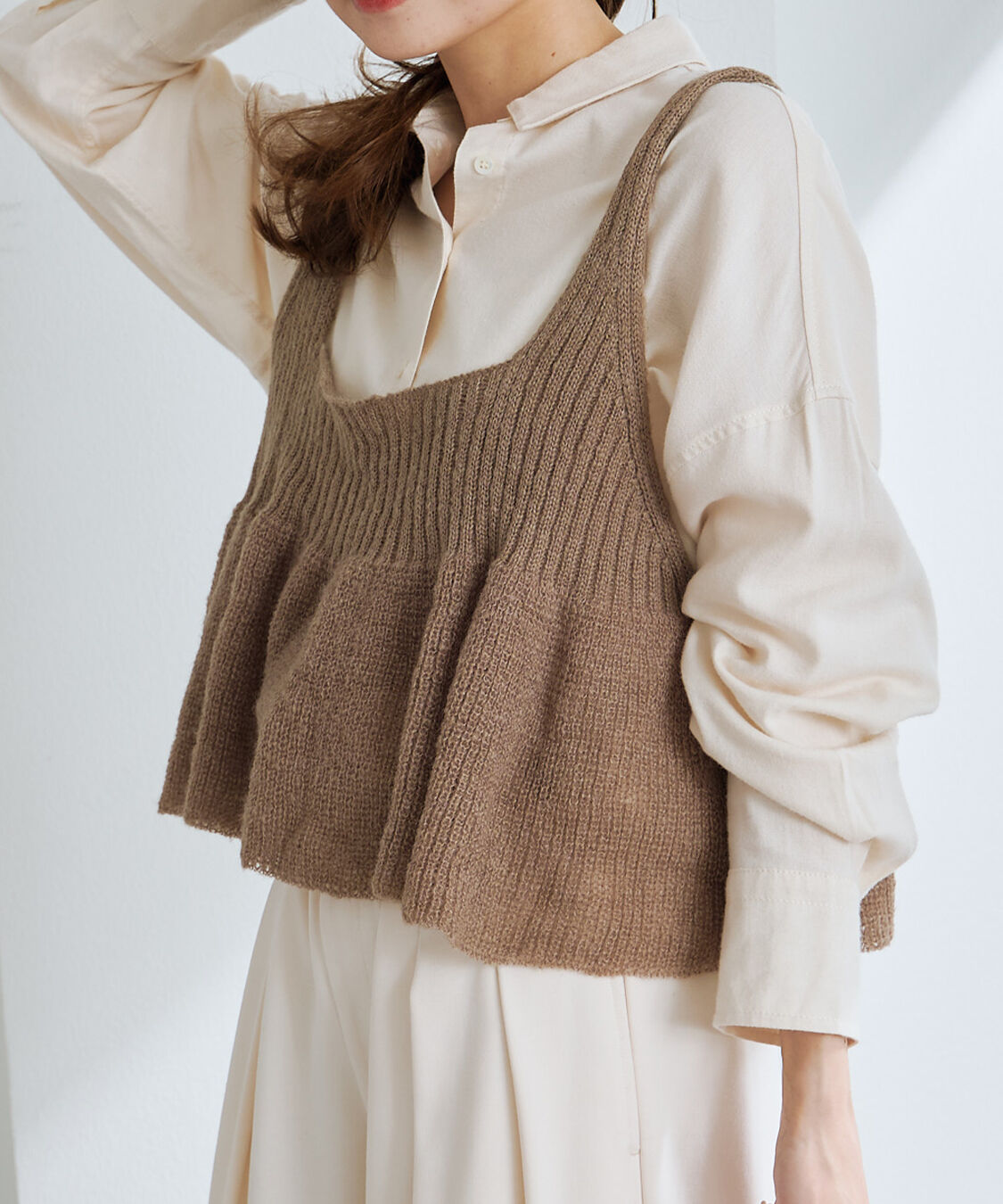  「【25AW新色展開/リバイバル】ニットフレアビスチェ」|ニット・セーター|