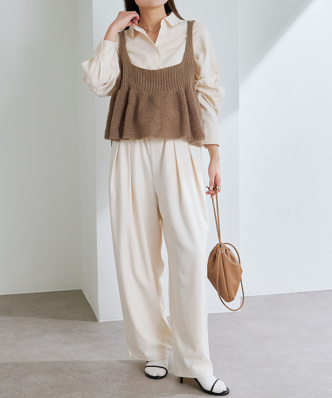  「【25AW新色展開/リバイバル】ニットフレアビスチェ」|ニット・セーター|