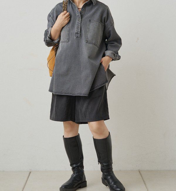  「【＠noricorico102企画】ヴィンテージライクデニムチュニックシャツ」|シャツ・ブラウス|