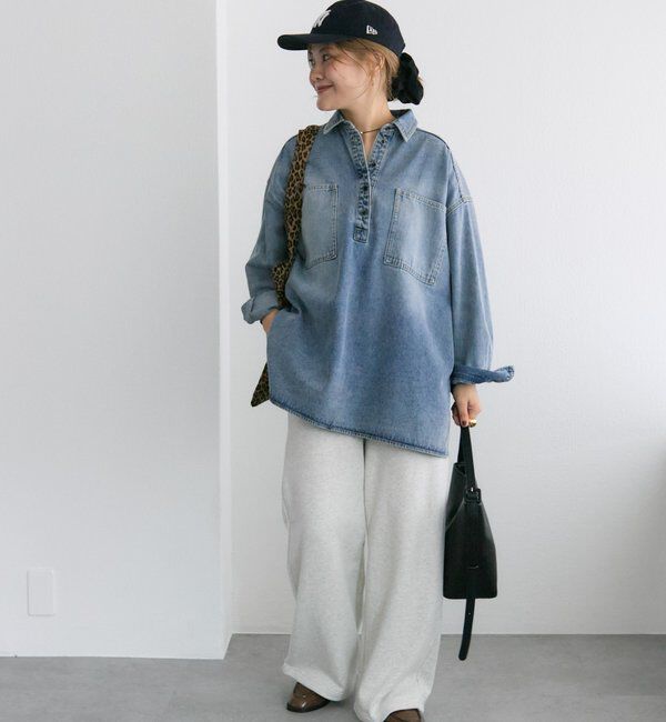  「【＠noricorico102企画】ヴィンテージライクデニムチュニックシャツ」|シャツ・ブラウス|