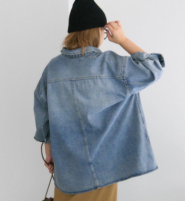  「【＠noricorico102企画】ヴィンテージライクデニムチュニックシャツ」|シャツ・ブラウス|