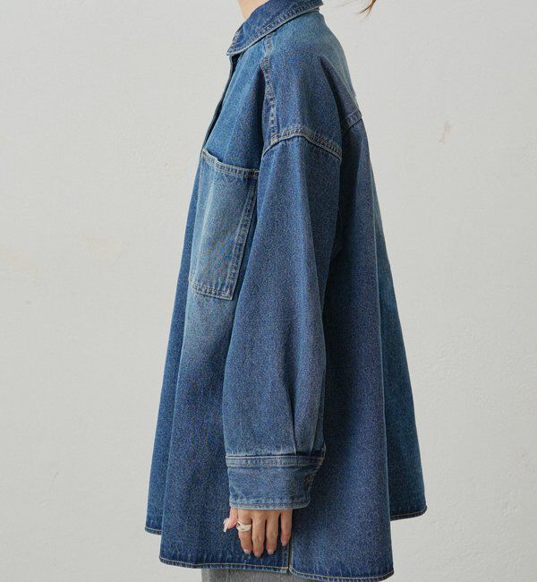  「【＠noricorico102企画】ヴィンテージライクデニムチュニックシャツ」|シャツ・ブラウス|