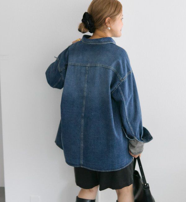  「【＠noricorico102企画】ヴィンテージライクデニムチュニックシャツ」|シャツ・ブラウス|