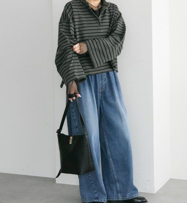  「【リバイバル】ドットチュールドッキングレイヤードカットソー」|プルオーバー|