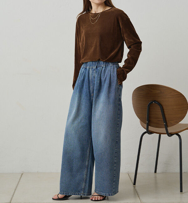  「ヴィンテージライクデニムイージーパンツ」|その他|