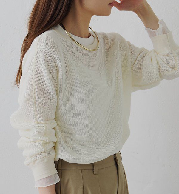  「トリコットメッシュカットソー」|Tシャツ・カットソー|