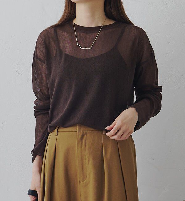  「トリコットメッシュカットソー」|Tシャツ・カットソー|