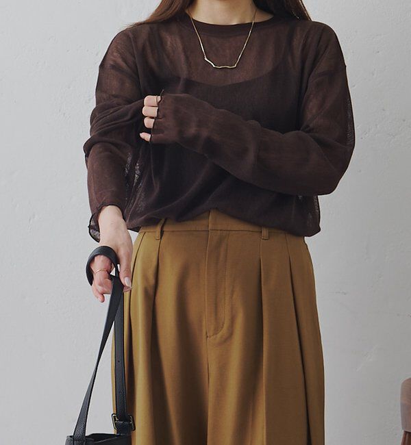  「トリコットメッシュカットソー」|Tシャツ・カットソー|