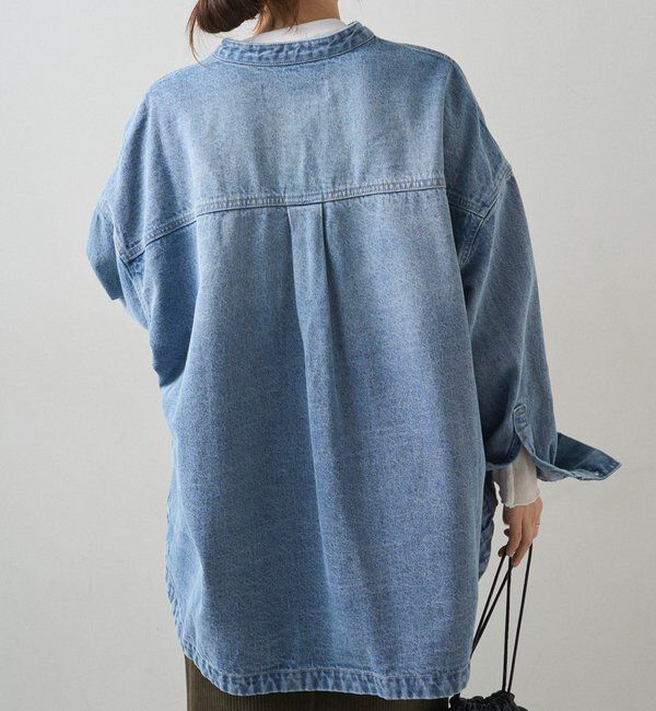  「コーンデニムバンドカラーデニムジャケット」|テーラードジャケット|