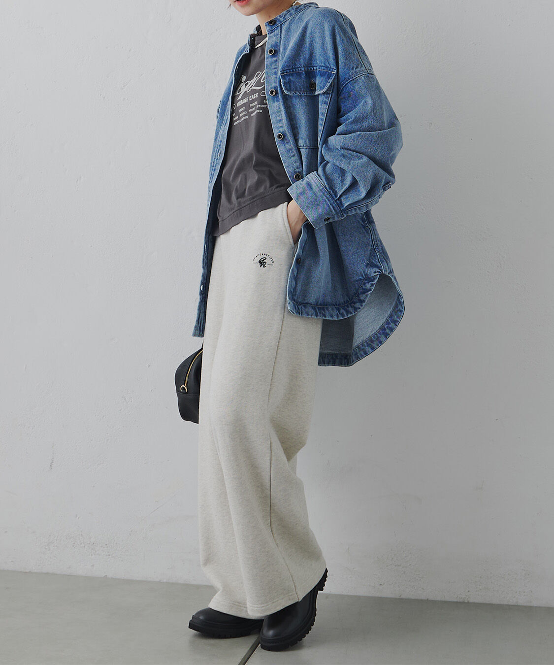  「コーンデニムバンドカラーデニムジャケット」|テーラードジャケット|