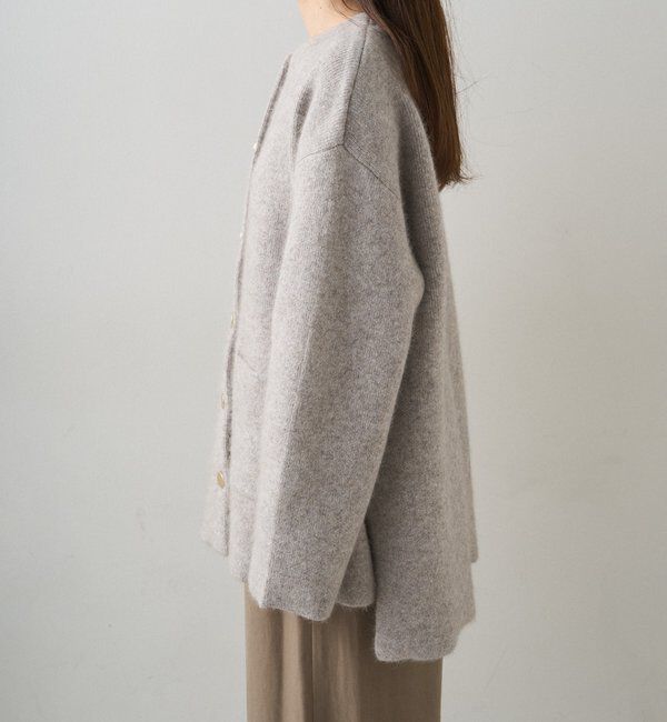  「Wフェイスニットノーカラーハーフコート」|その他|