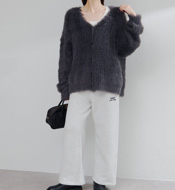  「シャギーニットVネックカーディガン」|カーディガン|