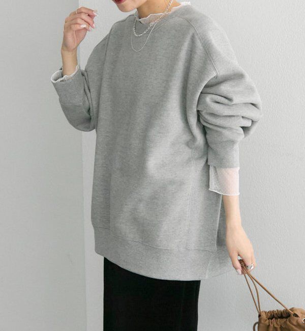  「シンプル裏起毛スウェットプルオーバー」|プルオーバー|
