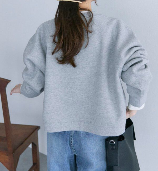  「シンプル裏起毛スウェットショートプルオーバー」|プルオーバー|