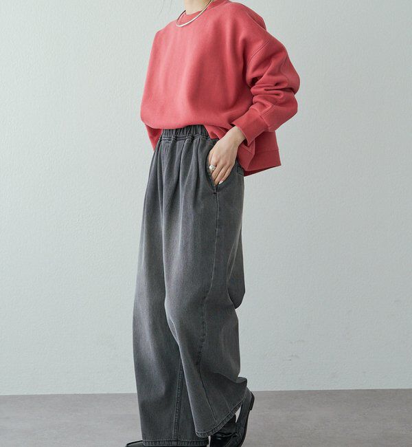  「シンプル裏起毛スウェットショートプルオーバー」|プルオーバー|