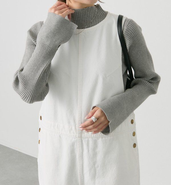  「【リバイバル/新色追加】プチハイネックリブニット」|ニット・セーター|グレー