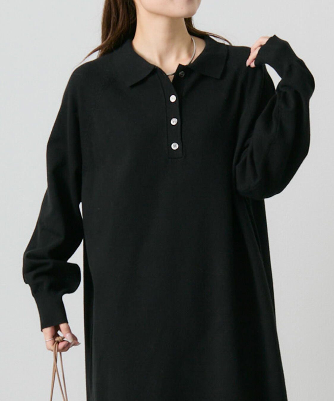  「ニットポロワンピース」|ワンピース|