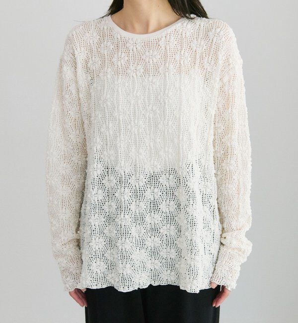  「フラワージャガードストレッチレースプルオーバー」|プルオーバー|