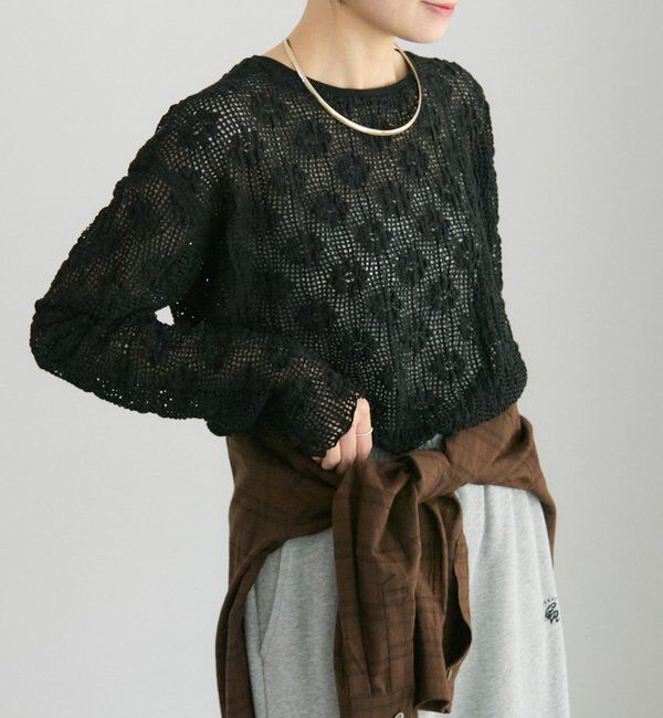  「フラワージャガードストレッチレースプルオーバー」|プルオーバー|