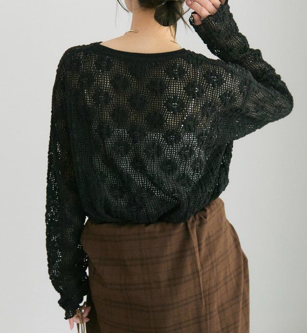  「フラワージャガードストレッチレースプルオーバー」|プルオーバー|