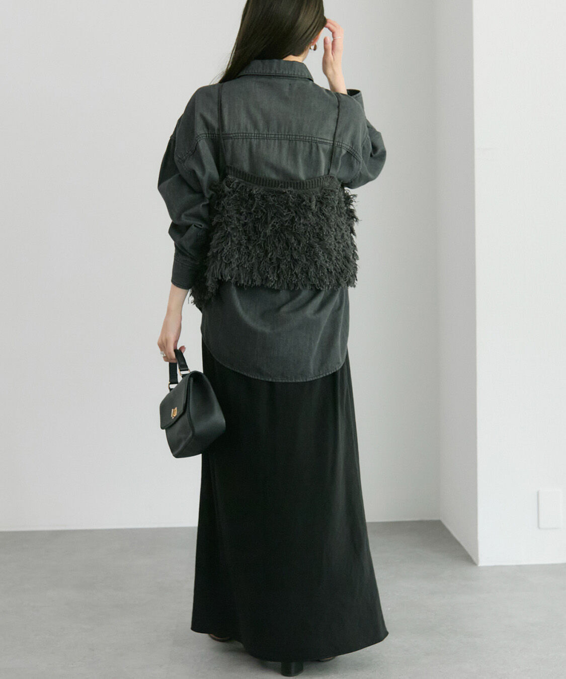  「フリンジジャガードニット細紐ビスチェ」|ニット・セーター|