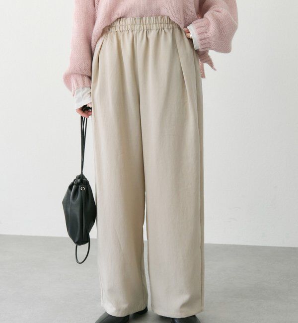  「ソフトツイルイージーパンツ」|その他|グレイッシュベージュ