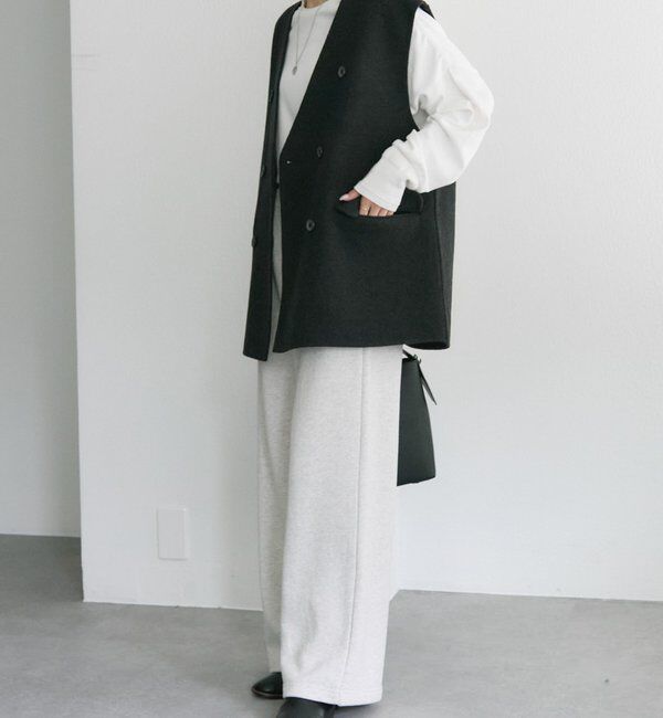  「ハンドメイド風ウール混ジレベスト」|ダウンベスト・ベスト|