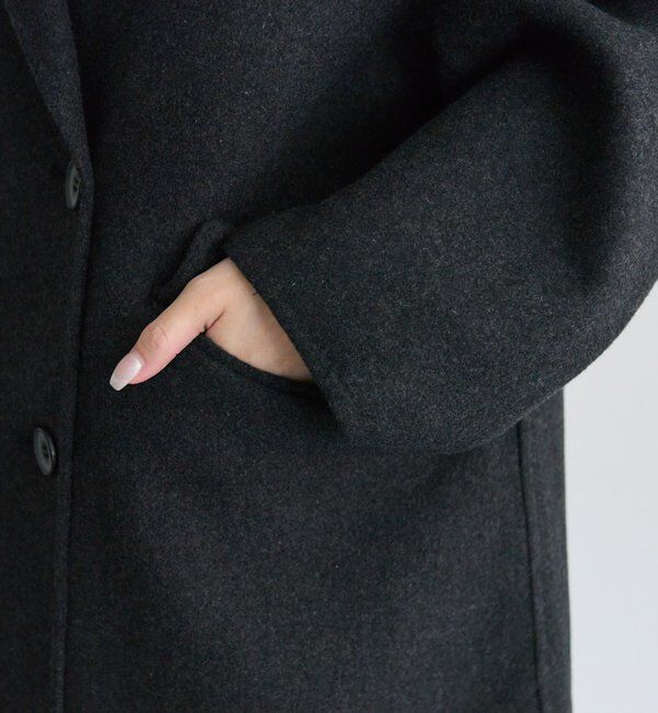  「ハンドメイド風ウール混テーラーコート」|その他|