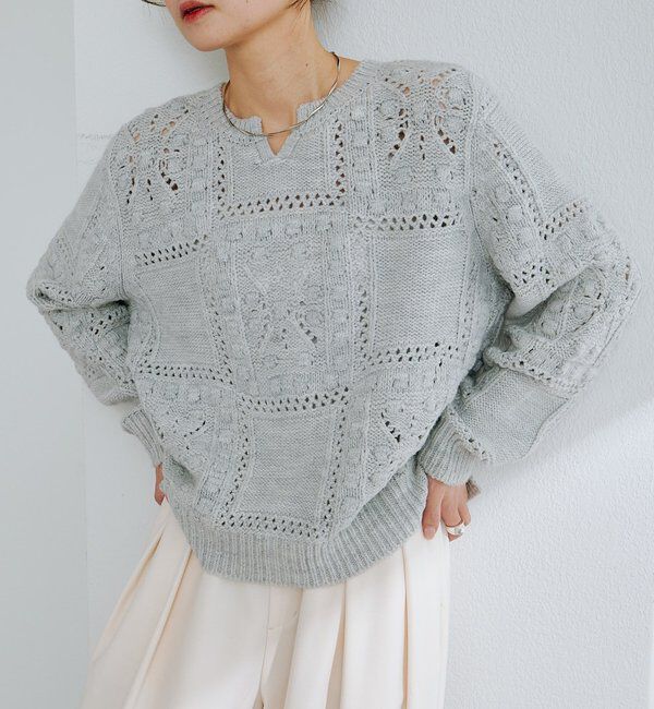  「ポップコーン編み2WAYニット」|ニット・セーター|