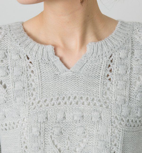  「ポップコーン編み2WAYニット」|ニット・セーター|