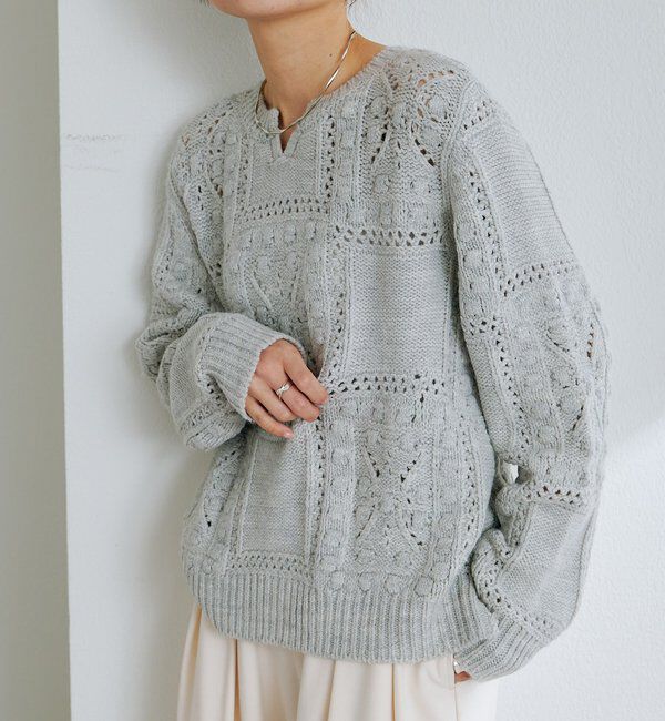  「ポップコーン編み2WAYニット」|ニット・セーター|