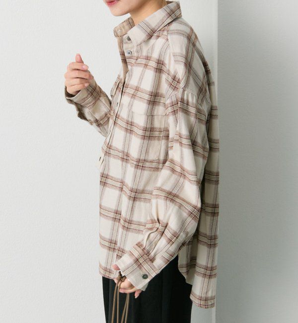  「ダブルポケット起毛チェックシャツ」|シャツ・ブラウス|
