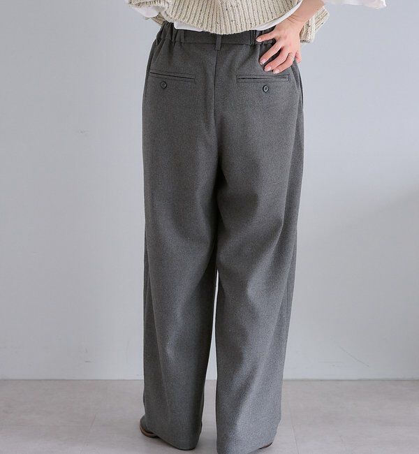  「【2サイズ展開/インフルエンサー企画】ツータック起毛スラックスパンツ」|その他|