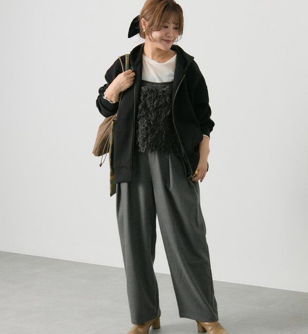  「【2サイズ展開/インフルエンサー企画】ツータック起毛スラックスパンツ」|その他|