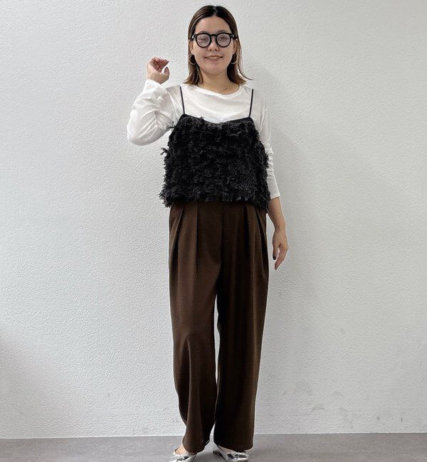  「【2サイズ展開/インフルエンサー企画】ツータック起毛スラックスパンツ」|その他|