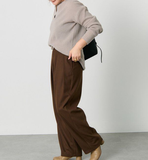  「【2サイズ展開/インフルエンサー企画】ツータック起毛スラックスパンツ」|その他|