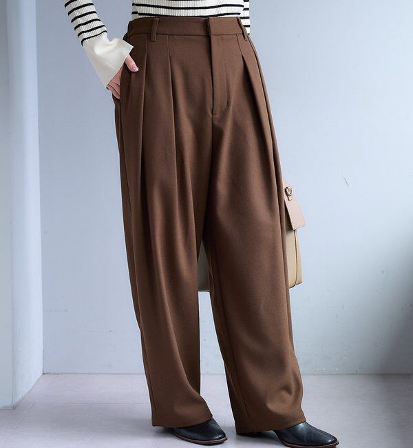  「【2サイズ展開/インフルエンサー企画】ツータック起毛スラックスパンツ」|その他|