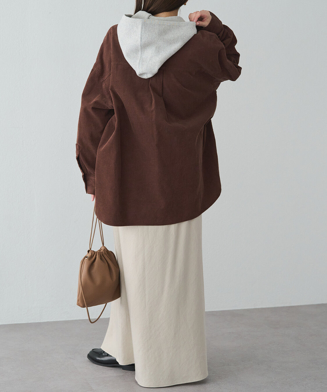  「スウェットライクダブルジャガードニットパーカー」|キャミソール|