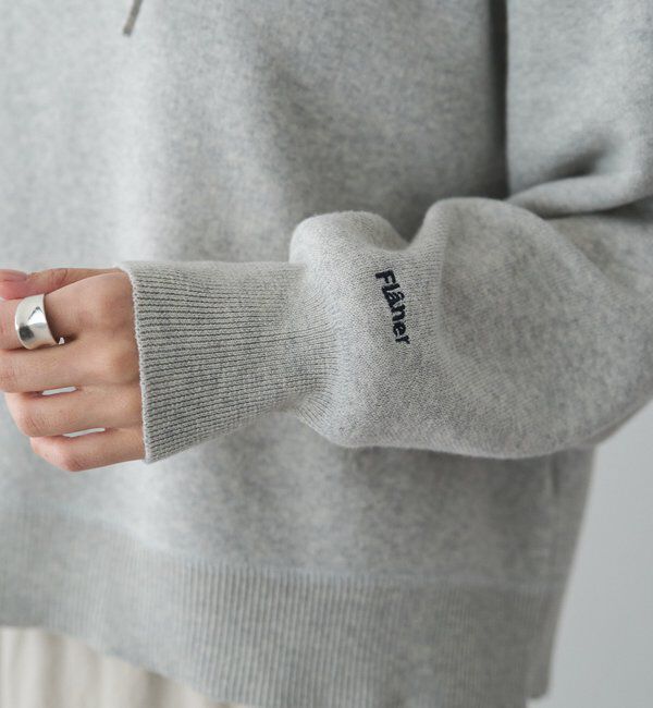  「スウェットライクダブルジャガードニットパーカー」|キャミソール|