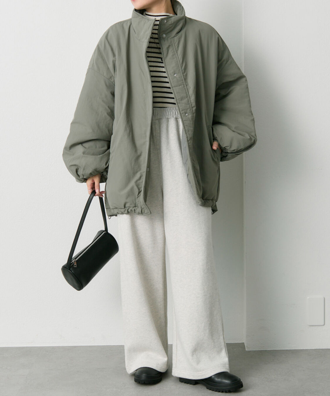  「【WEB限定】リバーシブルスタンドカラーパファージャケット」|テーラードジャケット|