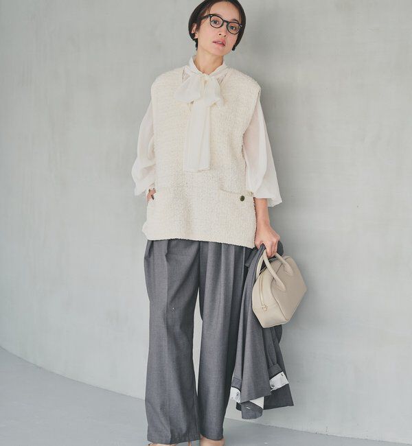  「【SMLサイズ展開】【セットアップ対応】TRツータックスラックスパンツ」|その他|グレー