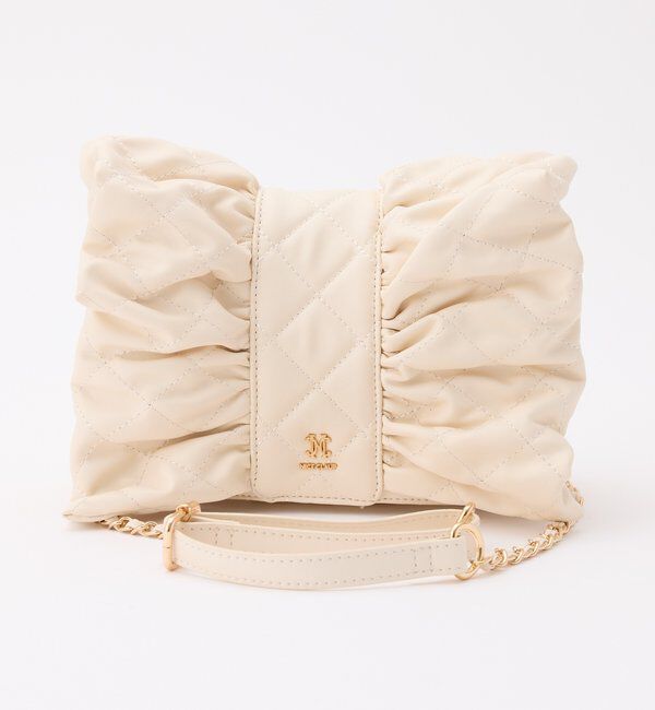  「リボンキルティングショルダーバッグ」|ショルダー・メッセンジャー|アイボリー