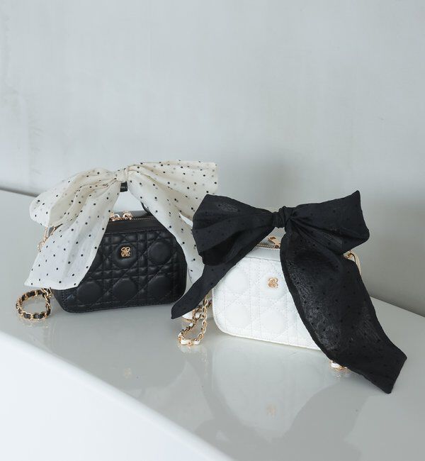  「リボンつきミニスクエアバッグ」|ショルダー・メッセンジャー|