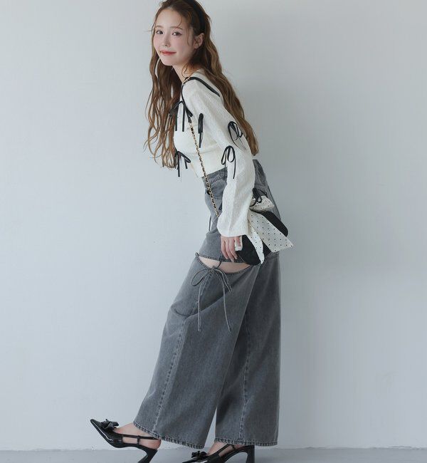  「リボンつきミニスクエアバッグ」|ショルダー・メッセンジャー|