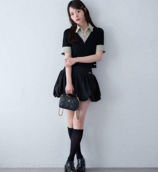  「リボンつきミニスクエアバッグ」|ショルダー・メッセンジャー|