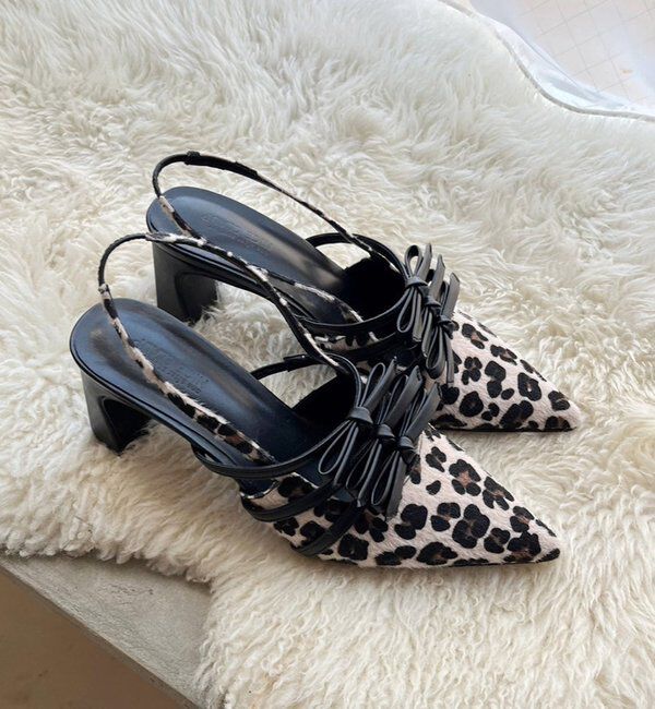  「リボン付きポインテッドストラップシューズ」|その他|