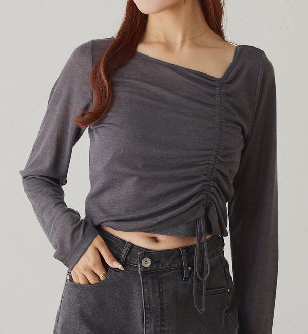  「インナーセットドロストトップス」|プルオーバー|