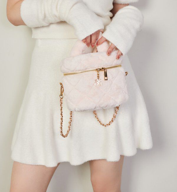  「フェイクファーキルティングバニティバッグ」|ショルダー・メッセンジャー|