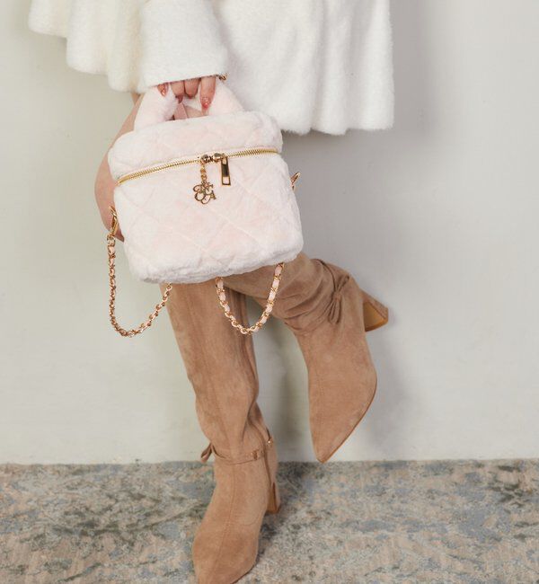  「フェイクファーキルティングバニティバッグ」|ショルダー・メッセンジャー|